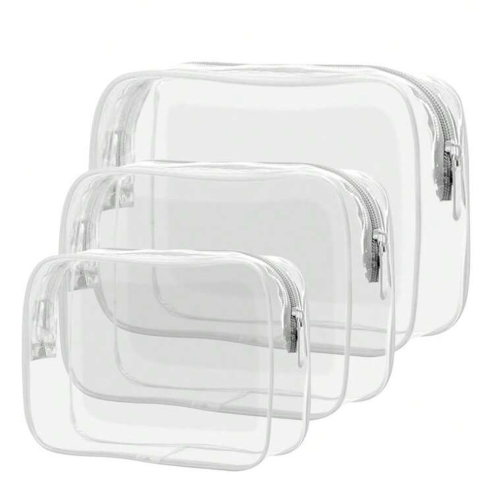 NWOT Clear Travel Toiletry Bag Set